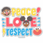 Vredesliefdesrespect Sticker (Voorkant)