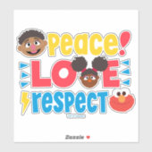 Vredesliefdesrespect Sticker (Vel)