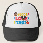 Vredesliefdesrespect Trucker Pet (Voorkant)