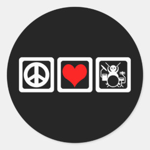 Vredesliefdestrommels Ronde Sticker