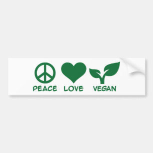 Vredesliefdesvegan Bumpersticker