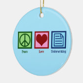 Vredesliefdesverzekering Keramisch Ornament (Links)