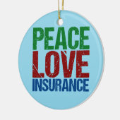 Vredesliefdesverzekering Keramisch Ornament (Links)