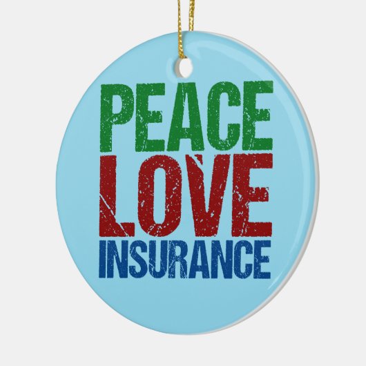 Vredesliefdesverzekering Keramisch Ornament (Links)