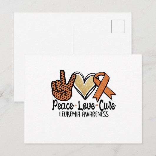 Vredesliefdesvoorlichting Leukemie Aankondigingskaart (Voorkant / Achterkant)