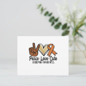 Vredesliefdesvoorlichting Leukemie Aankondigingskaart (Staand voorkant)