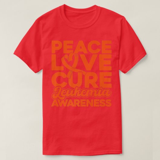 Vredesliefdesvoorlichting Leukemie T-shirt (Design voorkant)