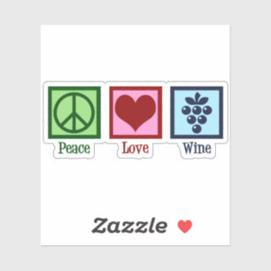 Vredesliefdeswijn Land Sticker