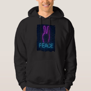 Vredesliefhebber 90 jaar Vredeshandteken Vrede Hoodie