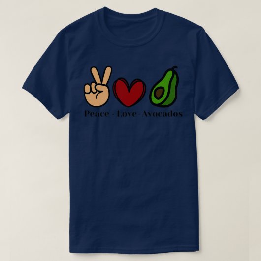 Vredesliefhebber avocado's Klassieke TShirt (Design voorkant)
