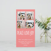 Vredesliefhebber - fotocollage Coral Feestdagenkaart (Staand voorkant)