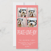 Vredesliefhebber - fotocollage Coral Feestdagenkaart (Voorkant)