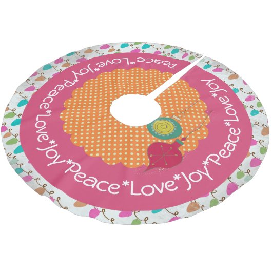 Vredesliefhebber geotteld licht vakantieboomrok kerstboom rok (Gekanteld)