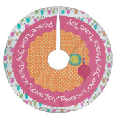 Vredesliefhebber geotteld licht vakantieboomrok kerstboom rok (Voorkant)