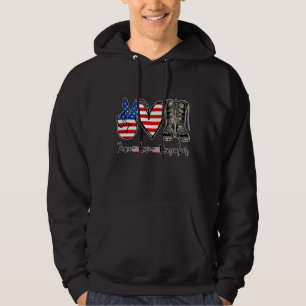 Vredesliefhebber houdt zich bezig met de strijd te hoodie