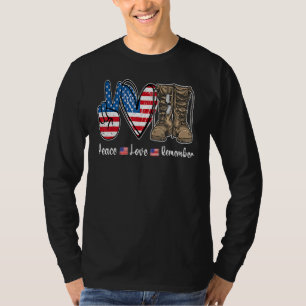 Vredesliefhebber houdt zich bezig met de strijd te t-shirt