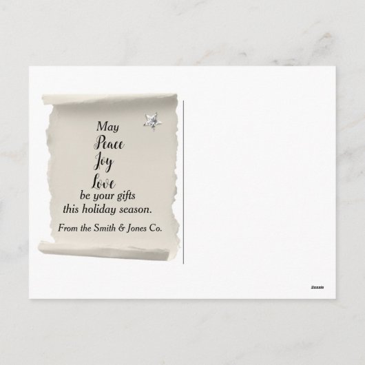 Vredesliefhebber in de sterren feestdagenkaart (Achterkant)