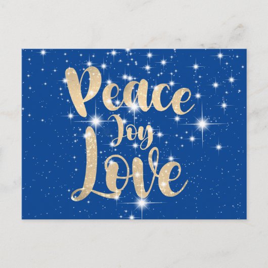 Vredesliefhebber in de sterren feestdagenkaart (Voorkant)