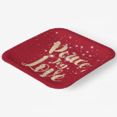 Vredesliefhebber in de sterren papieren bordje (Gebogen)