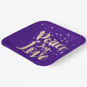 Vredesliefhebber in de sterren papieren bordje (Gebogen)