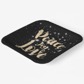 Vredesliefhebber in de sterren papieren bordje (Gebogen)