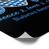 Vredesliefhebber Leopard Diabetes Bewustmaking Sur Poster (Hoek)