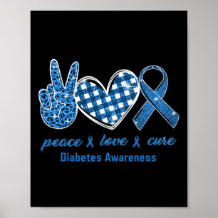 Vredesliefhebber Leopard Diabetes Bewustmaking Sur Poster