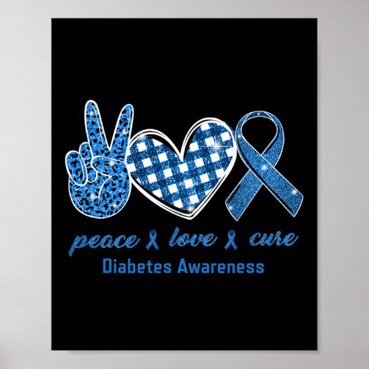 Vredesliefhebber Leopard Diabetes Bewustmaking Sur Poster (Voorkant)