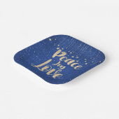 Vredesliefhebber met sterren papieren bordje (Gebogen)