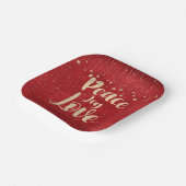 Vredesliefhebber met sterren papieren bordje (Gebogen)