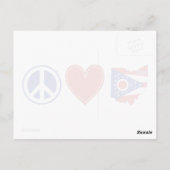Vredesliefhebber Ohio Shaped State Flag Buckeye He Briefkaart (Achterkant)
