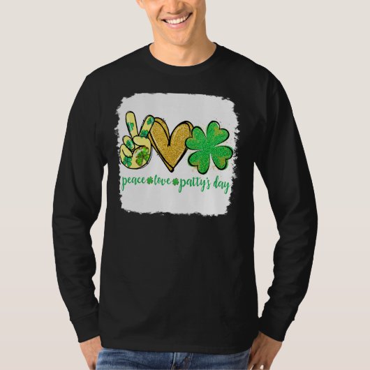 Vredesliefhebber op dag St Patrick S Day Bleken T-shirt (Voorkant)