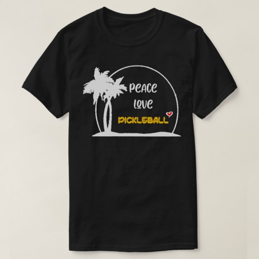 Vredesliefhebber pickleball Degital designe 6 T-shirt (Design voorkant)