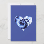 Vredesliefhebber sjiibori Blue Tie Dye Birthday Kaart (Achterkant)