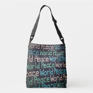 Vredesliefhebber van de wereld crossbody tas