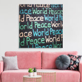 Vredesliefhebber van de wereld Peaceful Canvas Afdruk (Insitu (Woonkamer))