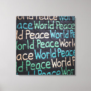 Vredesliefhebber van de wereld Peaceful Canvas Afdruk
