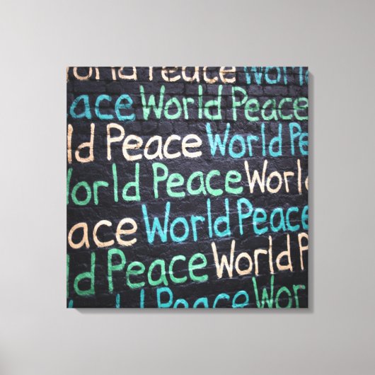 Vredesliefhebber van de wereld Peaceful Canvas Afdruk (Voorkant)