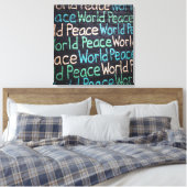 Vredesliefhebber van de wereld Peaceful Canvas Afdruk (Insitu (Slaapkamer))