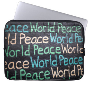 Vredesliefhebber van de wereld Peaceful Laptop Sleeve