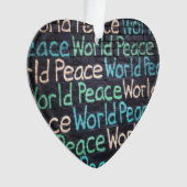 Vredesliefhebber van de wereld Peaceful Ornament (voorkant)