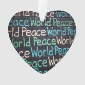 Vredesliefhebber van de wereld Peaceful Ornament (achterkant)