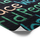 Vredesliefhebber van de wereld Peaceful Poster (Hoek)