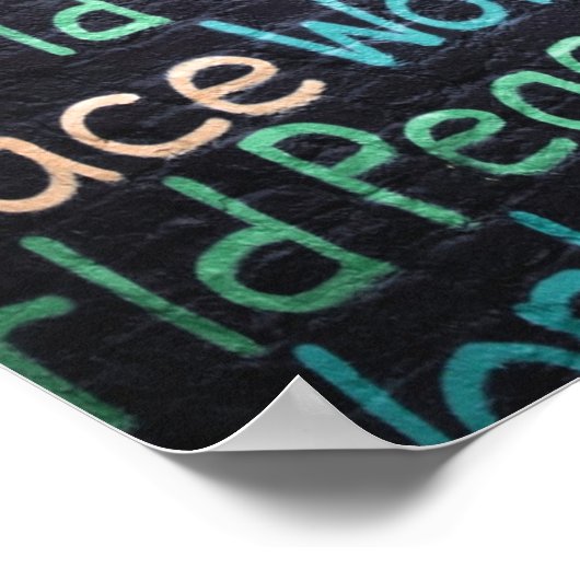 Vredesliefhebber van de wereld Peaceful Poster (Hoek)