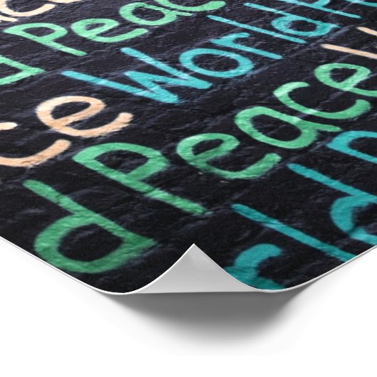 Vredesliefhebber van de wereld Peaceful Poster (Hoek)