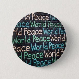 Vredesliefhebber van de wereld Peaceful Ronde Button 5,7 Cm