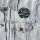 Vredesliefhebber van de wereld Peaceful Ronde Button 5,7 Cm (In situ)