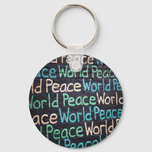 Vredesliefhebber van de wereld Peaceful Sleutelhanger