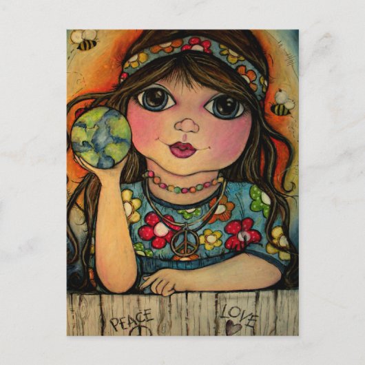 Vredesliefhebbers en lagere kracht briefkaart (Voorkant)