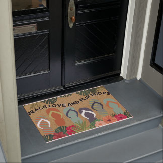 Vredesliefhebbers en Teenslippers Doormat, braadhu Deurmat
